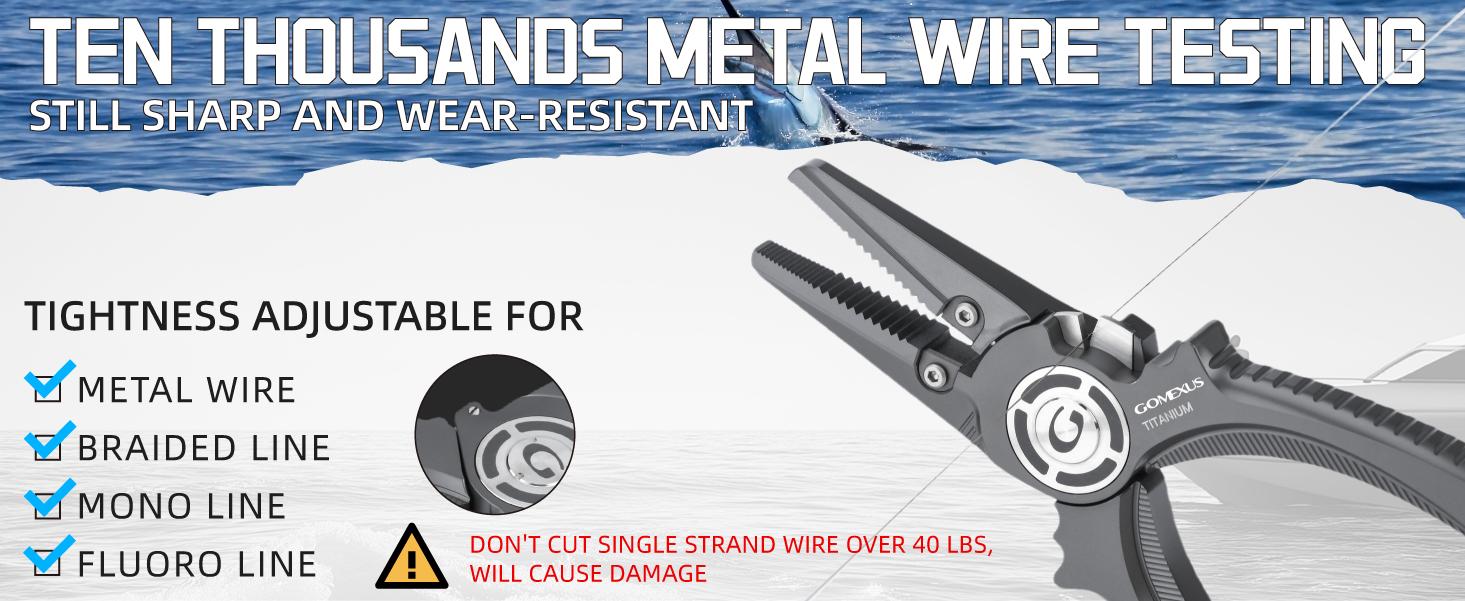 Gomexus Offshore Plier X Titanium Fishing Pliers 7.5'', Dual Cutter, Heavy-Duty, Never Rust