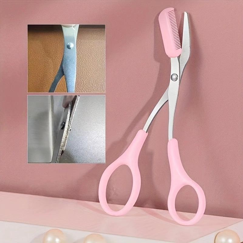 Portable Eyebrow Trimmer Set, 5 Counts/set Stainless Steel Eyebrow Scissors, Precision Eyebrow Tools, Makeup Tools for Women, Eyebrow Kit, Eyebrow Styling Kit