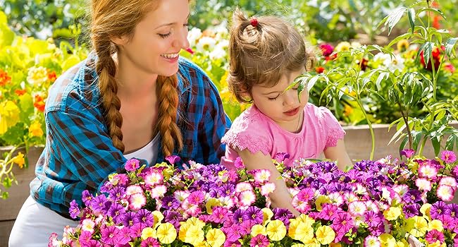 14 Bundles Artificial Flowers for Outdoors, Purple & Fuchsia fake plant