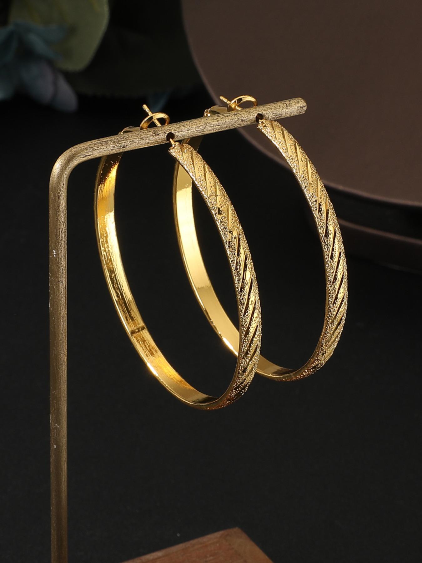 Large Matte Earrings for Women, Vintage Car Flower Statement Ear Cuffs, European and American Style, Trendy Personality Jewelry