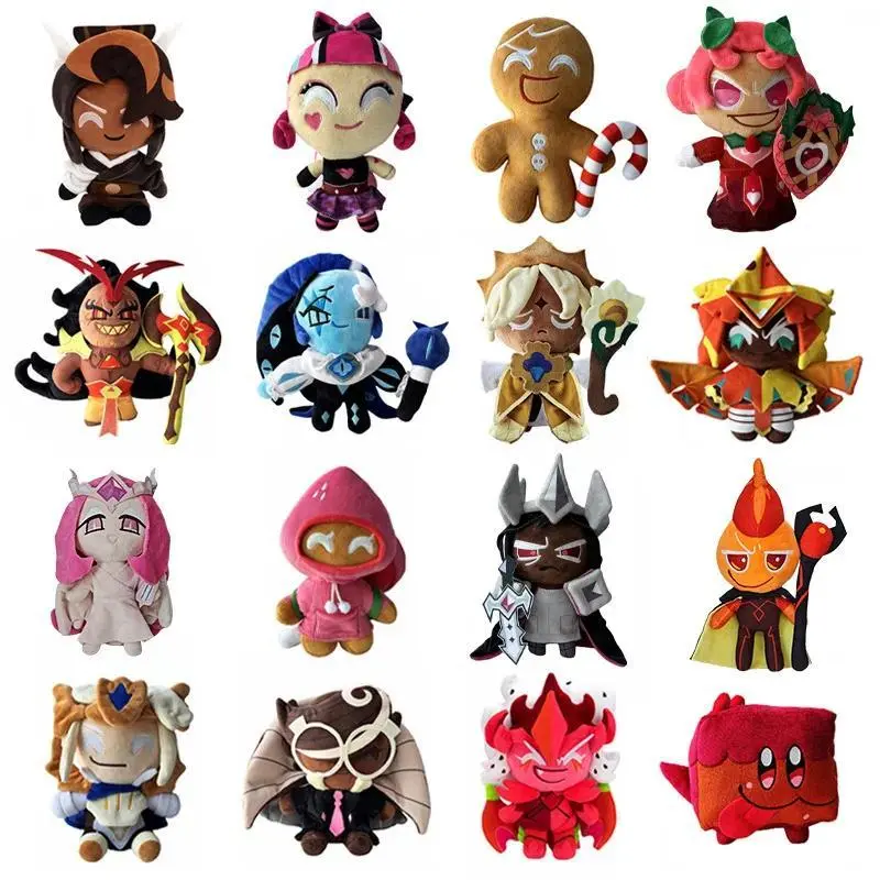 NEW Cookie Run Kingdom Shadow Milk Cookie Plush Doll 25CM Ctue Collectible Soft Stuffed Toy for Fans Christmas Birthday Gift