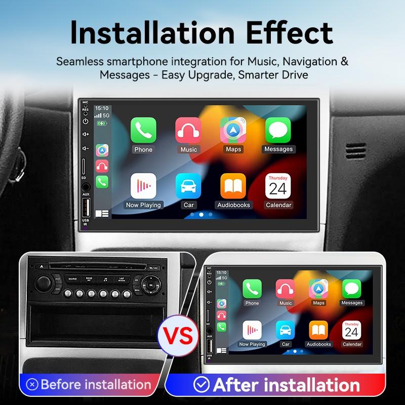 1 Din Car Multimedia Player, Car Video Players, Carplay Display + Fm Radio, Supports Apple Carplay Android Auto, Bluetooth-compatible 5.0 USB TF Aux Fm 1 Din Car Multimedia Player, Car Video Players, Carplay Display + Fm Radio, Supports Apple Carplay Android Auto, Bluetooth-compatible 5.0 USB TF Aux Fm