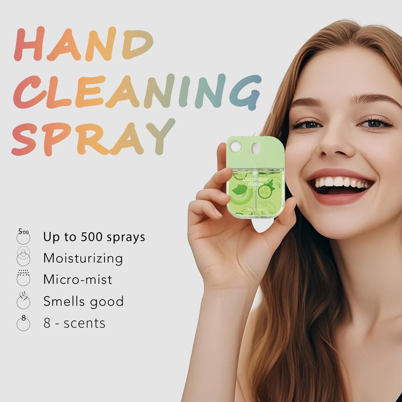 Wish 1.2 fl oz Hand Sanitizer Fragrance Spray Portable Hydrating Mini Perfume Fresh Fruity Scent Leaves Hands Cleaning Hydrated Delicately Scented No Rinse Travel Size for All Ages Ideal for Outdoor Activities Holidays & Gifting Skin Care Aroma