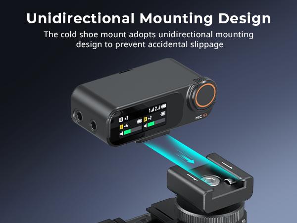 SmallRig Cold Shoe Mount Adapter for Wireless Microphone, for DJI Mic / Mic 2, for RODE Wireless Go II, for Saramonic BLink 900 B, for Hollyland C1, with 1/4"-20 Threaded Hole, Anti Drop Design - 4822