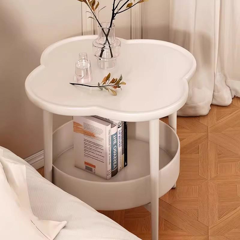 Creative Small Coffee Table for Home, Modern Minimalist Bedside Table with Storage, Mobile Nightstand for Living Room and Bedroom