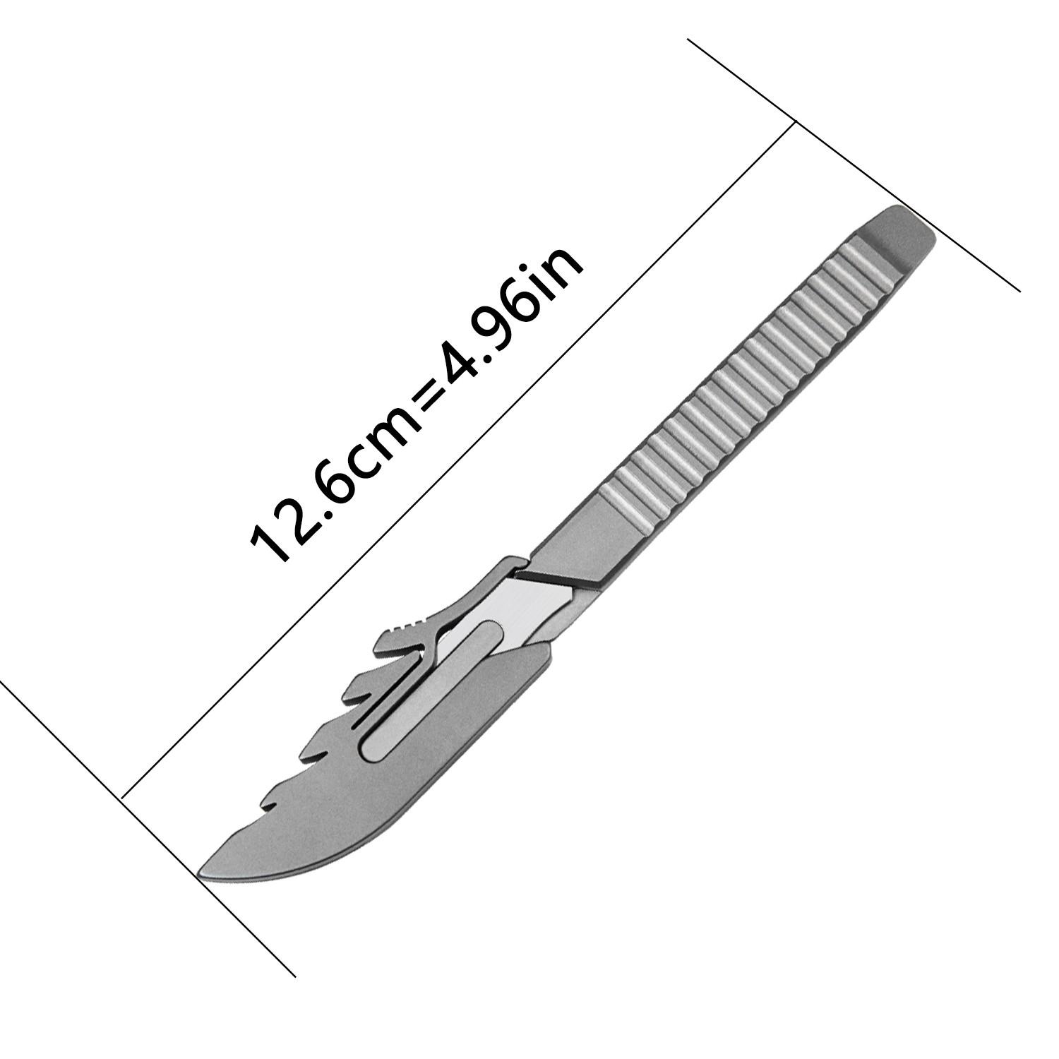 DIY Knife Set with Titanium Alloy Handle, Ergonomic Grip, Durable and Replaceable Blades, Ideal for DIY Projects and Crafts, High-Quality Tools