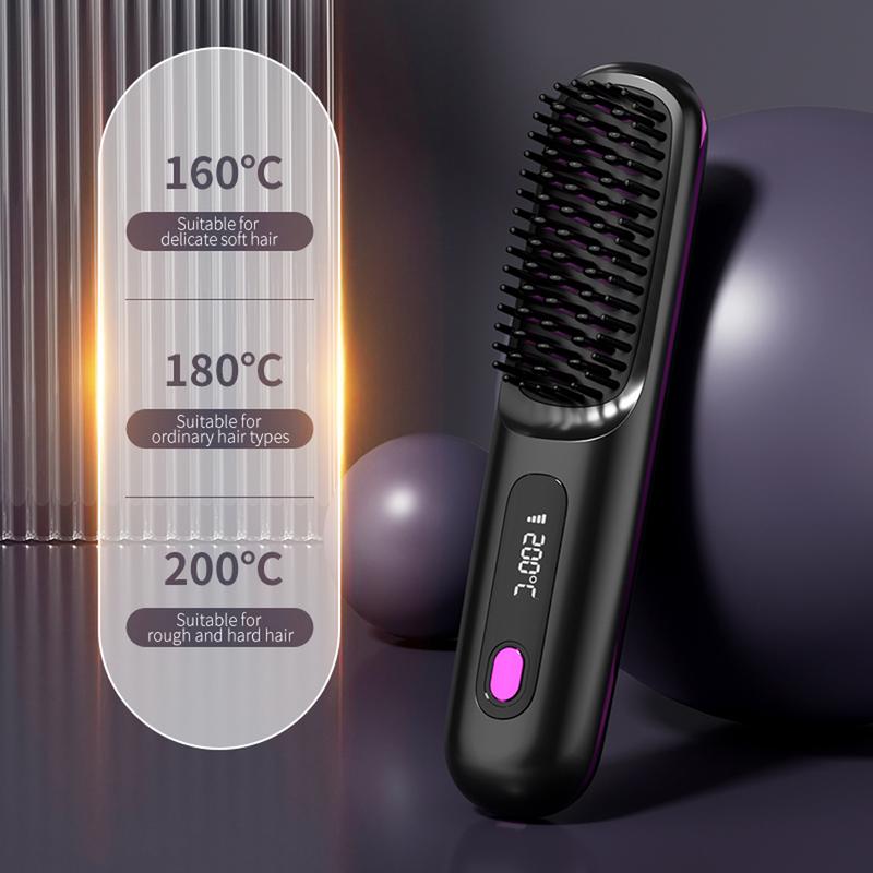 Cordless Straightening Comb, 3-Temperature Settings, Hair Straightener Brush, Suitable for Women and Girls, Styling Tool, Hair Styling Tools