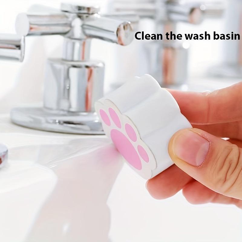 2pcs，Mirror wiping, bathroom glass surface cleaning, watermark removal, faucet cleaning, cat claw cleaning, sponge wiping