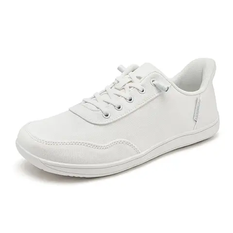 HOBIBEAR Women's Men's Hands-Free Slip-On Casual Trainers - Comfort Wide Minimalist Barefoot Canvas Shoes, Flat Heel (1 cm or Less), Low Top, Rubber Exterior Casual Trainers for Walking, Back to School
