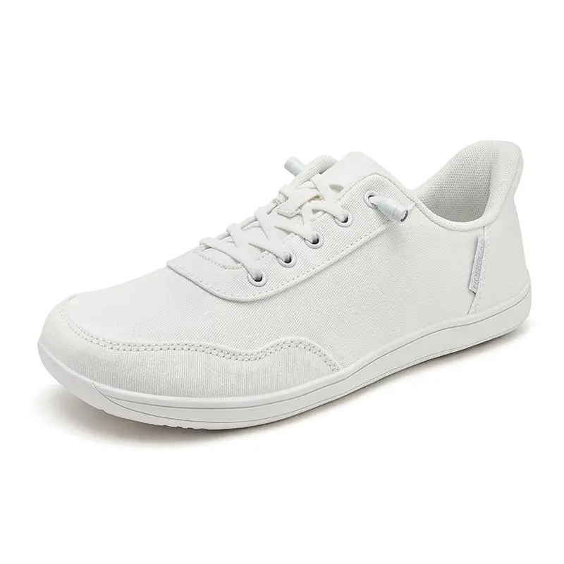 HOBIBEAR Women's Men's Hands-Free Slip-On Casual Trainers - Comfort Wide Minimalist Barefoot Canvas Shoes, Flat Heel (1 cm or Less), Low Top, Rubber Exterior Casual Trainers for Walking, Back to School