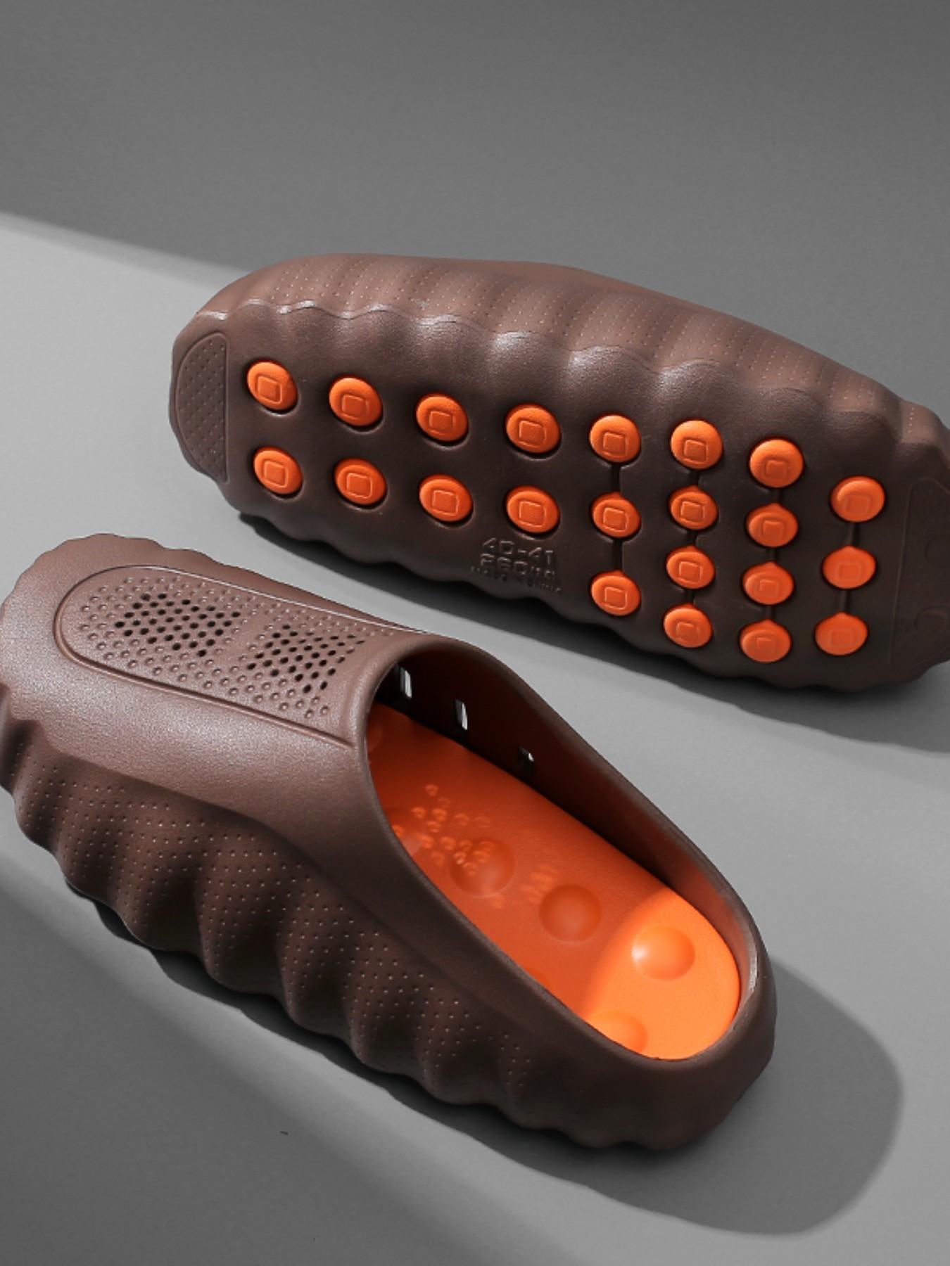 2026 Style Massage Slippers, Couples' Comfortable Soft Outdoor Sports Shoes, Men's Toe-Over Slippers, All Seasons Eva Material