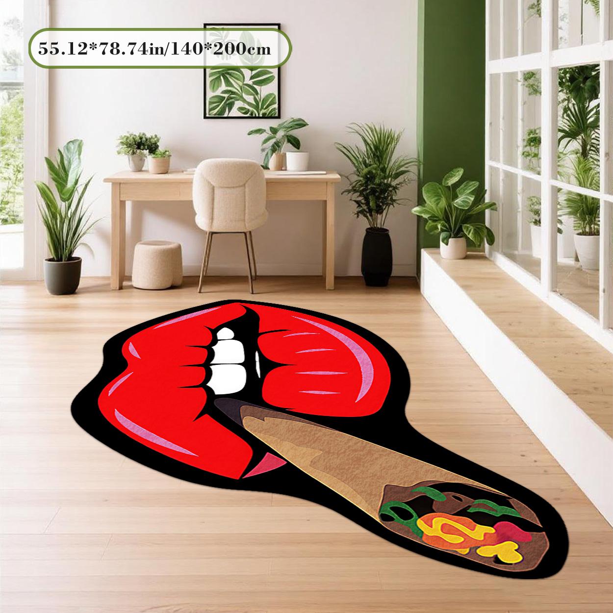 Irregular Printed Rug Velvet soft and comfortable patterned printed carpet, suitable for multiple scenarios, available in various sizes, soft and non-shedding Abstract Rugs