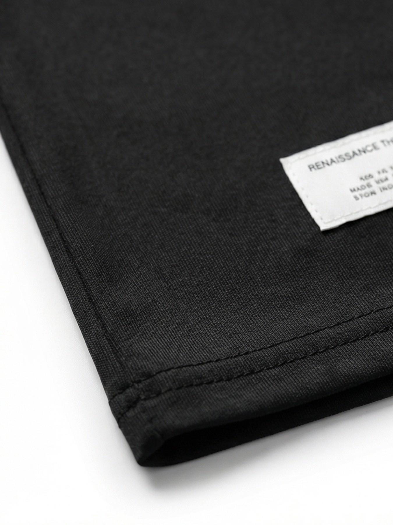 Men's Fashion Casual Colorblock T-Shirt, Simple Letter Print, Versatile and Stylish, Perfect for Daily Wear, Comfortable and Trendy