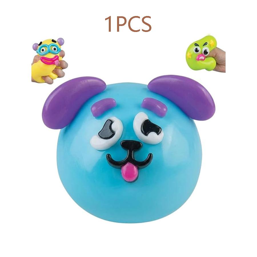 LDSK Smushers Squishy - Curiosities Smushers Dog Face Swap Squishy Soft Moldable Cute Slow Rise Relaxing Sensory Fidget Relief Anxiety Stress Fun with Interchangeable Faces for Tactile Play Fun