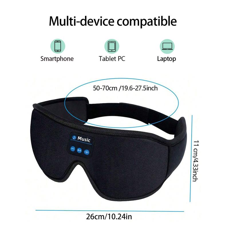 Wireless Open-ear Headphones, 1 Count Sleep Headphones, Sleep Earbuds, 3D Sleep Eye Mask Wireless Headphones with Ultra-thin HD Stereo Speakers, Sleeping Eye Mask