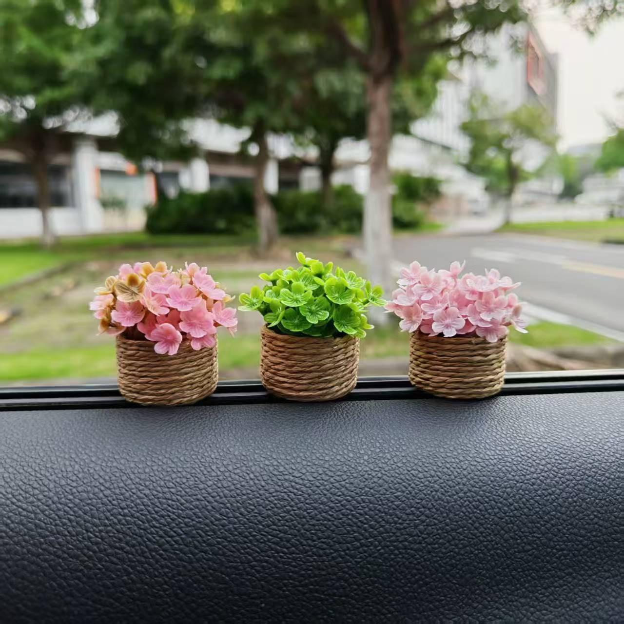 Mini Realistic Plant Pot Decorative Item, Indoor Car Decoration, Miniature Scene Props Model, Photography Accessories