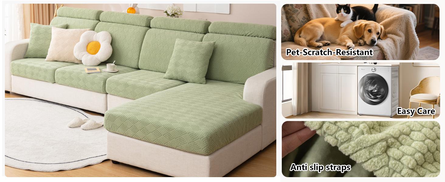 1pc Sofa Cover Pure Color Universal All-Seasons Modern Simple Design Anti-Slip Full Coverage Couch Protector for Living Room Bedroom Decor