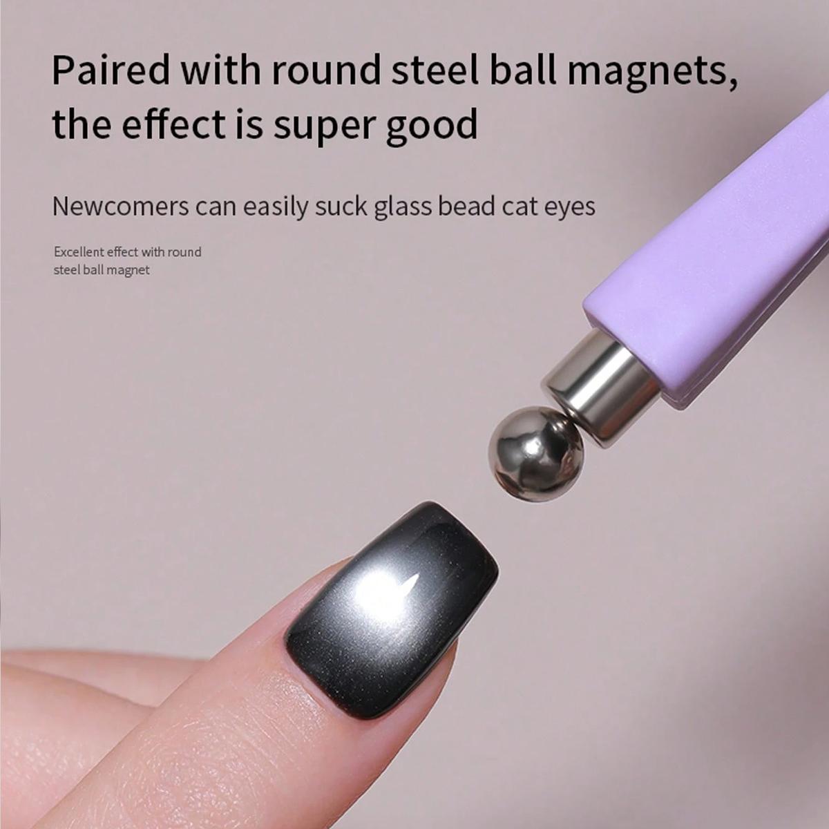 8-IN-1 Multi-Function Strong Magnetic Stick For Cat Eye Gel Polish Nail Magnet Tool Magnet Pen Nails Art Design Glitter Effect Magic Manicure Tools Professional & DIY Manicure Pedicure, Nail Accessories, Professional Salon Quality Multifunctional Magnet