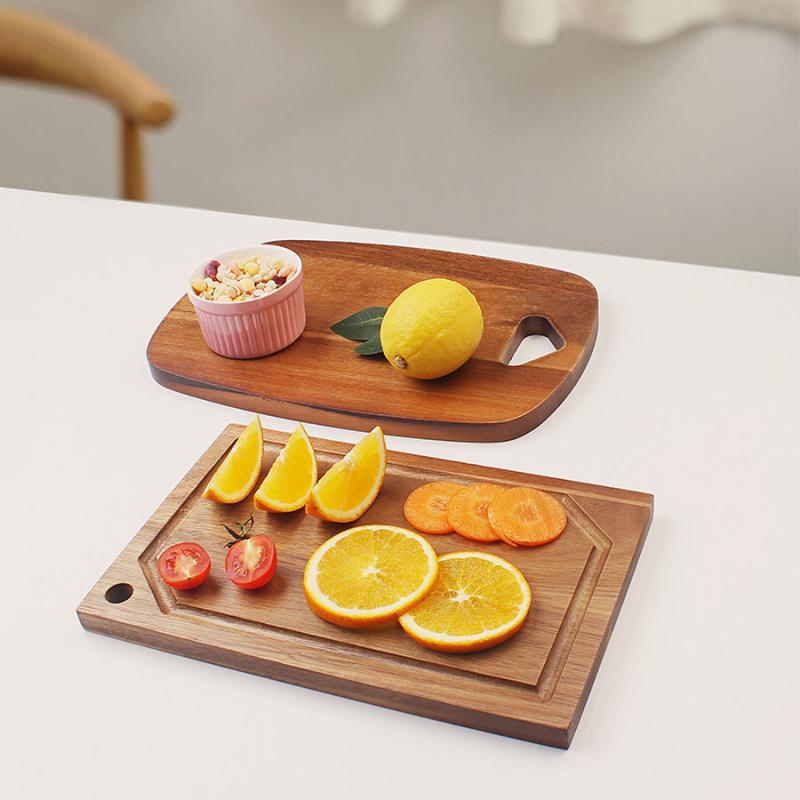 Unique Solid Wood Cutting Board with Hanging Hole, Durable and Easy to Clean, Ideal for Steaks, Fruits, Vegetables, Meats, Bread