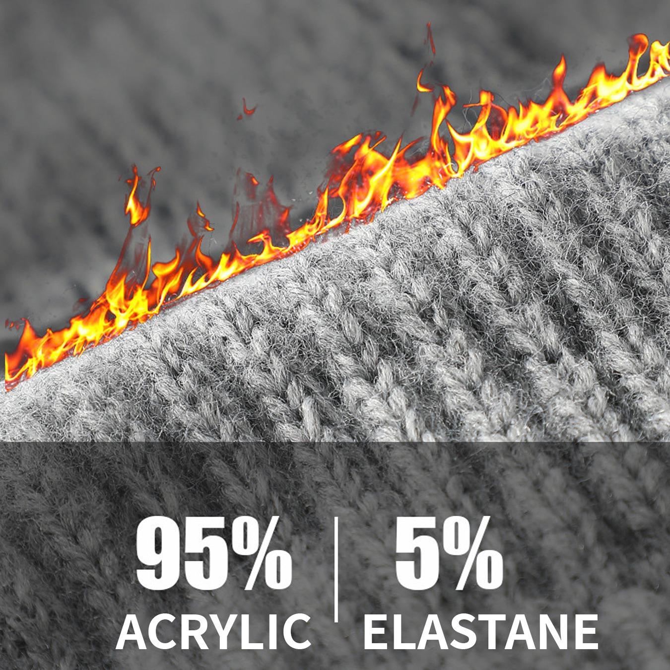 Women's Winter Touch Screen Gloves Warm Fleece Lined Knit Gloves Elastic Cuff Winter Texting Gloves