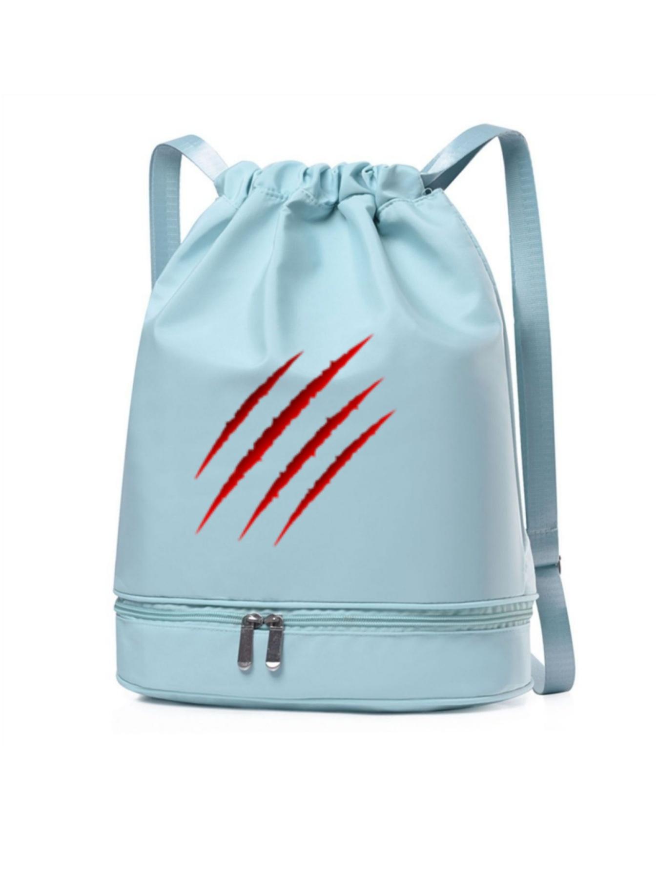 Unique Scratch Print Backpack, Fashionable Minimalist Crossbody Bag, Adjustable Straps, Separate Compartment, All-Season Use, Lightweight Travel School Gift