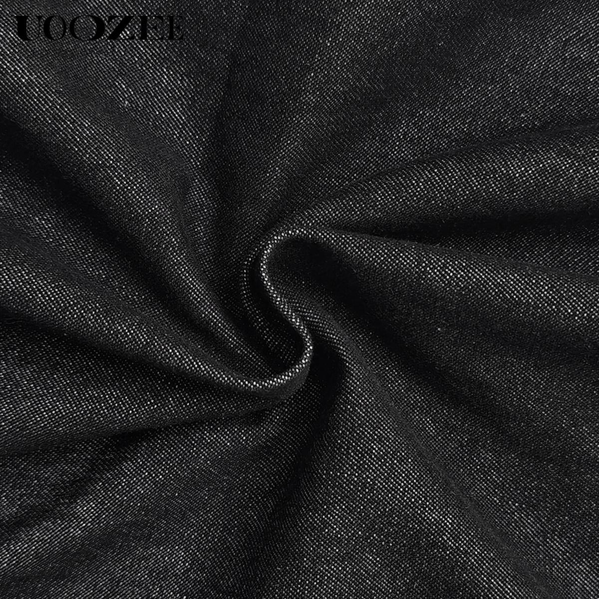 UOOZEE Women's Fall Jeans 2026 Graphic Eyelet Jeans, High-Waist Baggy Wide Leg Statement Denim Bottoms for Festival Looks,back to school shopping, Cropped