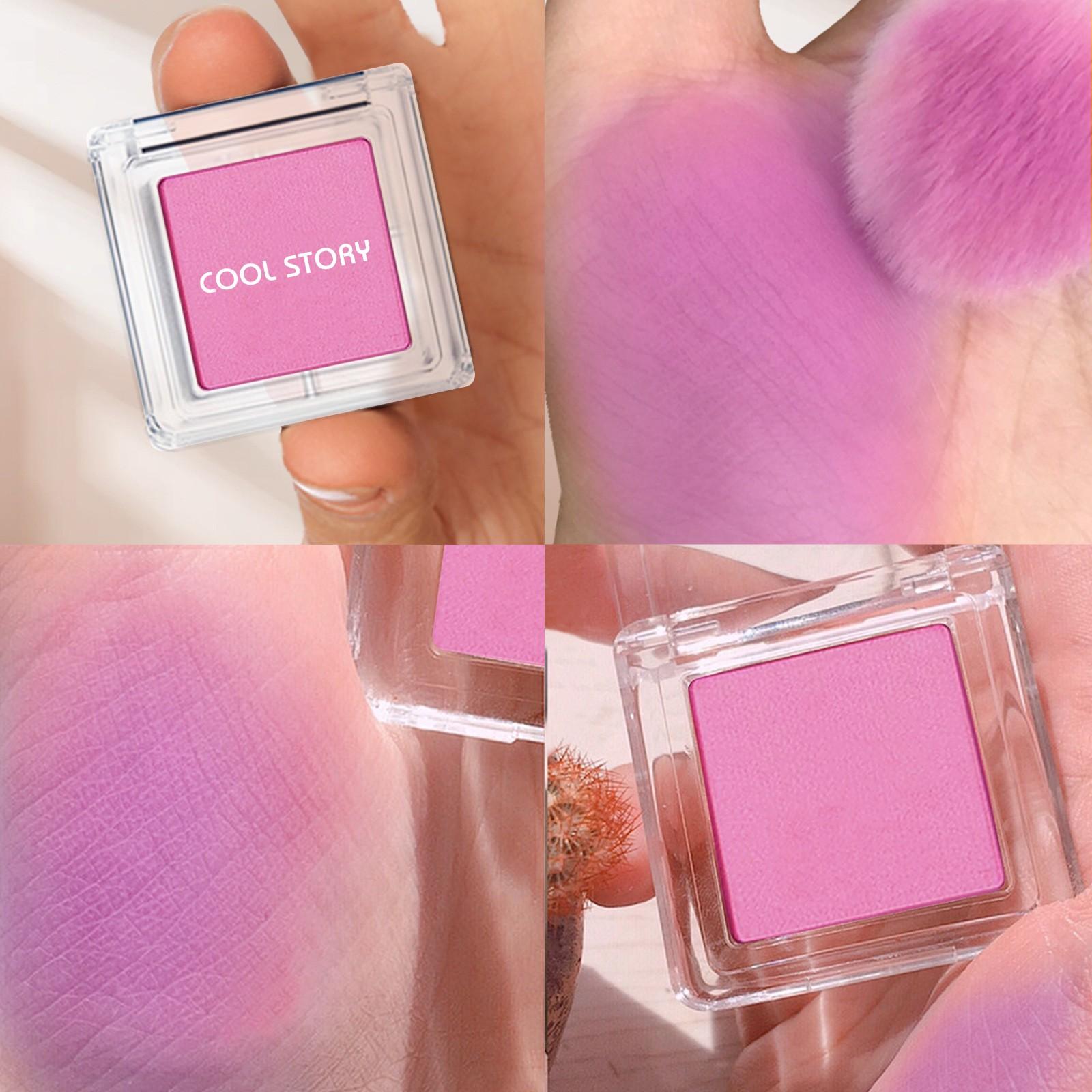 4-Color Blush Makeup Palette Set, Long-Lasting Matte & Shimmer Blushes, Smooth Texture, Lightweight Buildable Powder, Travel-Friendly