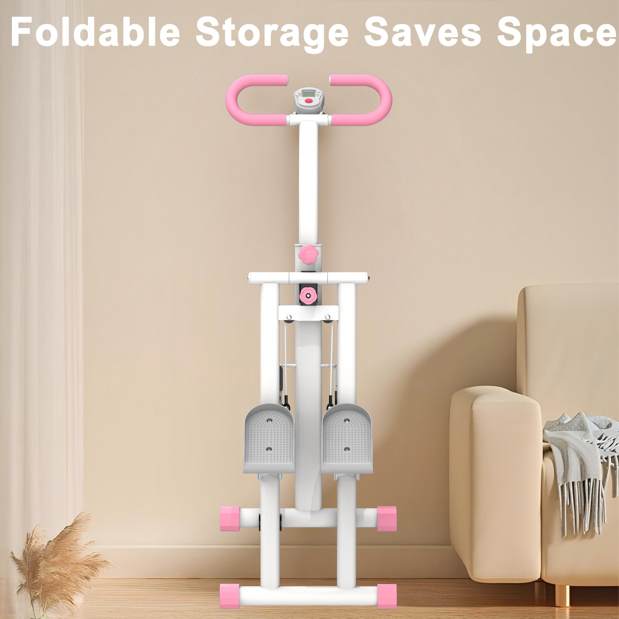 【KINMAC】330lbs Stair Stepper Climber Machine with Adjustable Resistance & Handlebar - Upgrade Vertical Climber Workout Machine for Full-Body Exercise Climber Fitness Equipment with Stable Frame 196N 3Level