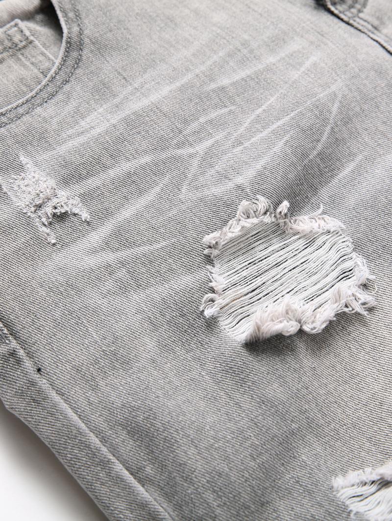 Men's Classic Basic Grey Trouser, Fashion Street Style Breathable And Comfortable Jeans, Autumn Denim Pants Suitable For Various Occasions To Wear