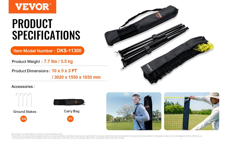 fathersdaygift VEVOR Badminton Net, Height Adjustable Volleyball Net, 10ft Wide Foldable Pickleball Net, Portable Easy Setup Tennis Net Set with Poles, Stand and Carry Bag, for Kids Backyard Game Indoor Outdoor Use fathersdaygift VEVOR Badminton Net, Height Adjustable Volleyball Net, 10ft Wide Foldable Pickleball Net, Portable Easy Setup Tennis Net Set with Poles, Stand and Carry Bag, for Kids Backyard Game Indoor Outdoor Use