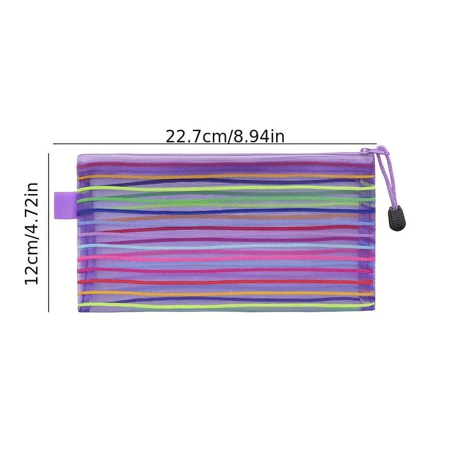 10 pieces per pack/5 pieces per pack Grid Zipper Bags, Durable Zip Closure, Soft Bright Colors, Reusable Storage Pouches for Cosmetics, Makeup Tools, School Supplies, Organizer Storage Supplies