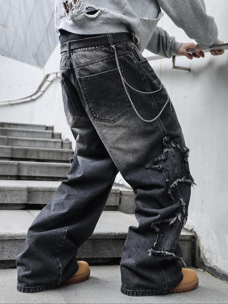 Four-Season Washed Vintage Loose Straight Leg Jeans, Y2K Street Style Denim Jeans, Perfect Gift for Husband and Boyfriend