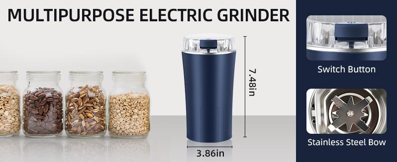 300W Electric Coffee Grinder for Fast Grinding—Perfect for Beans, Spices, Nuts & More. Compact and portable, this ultra-fine powder grinder doubles as a food processor and mixer for all your kitchen needs. Multi-Function Grinding Tlools