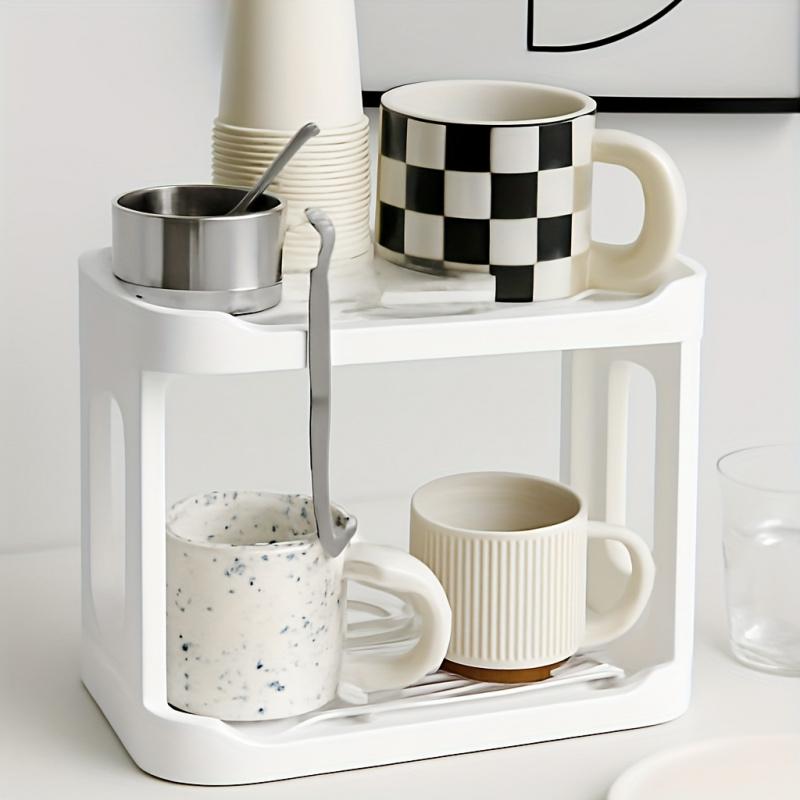 2-Tier Bathroom Counter Organizer, Space-Saving Storage Rack for Vanity, Toiletries & Makeup in Bathroom & Kitchen Counter