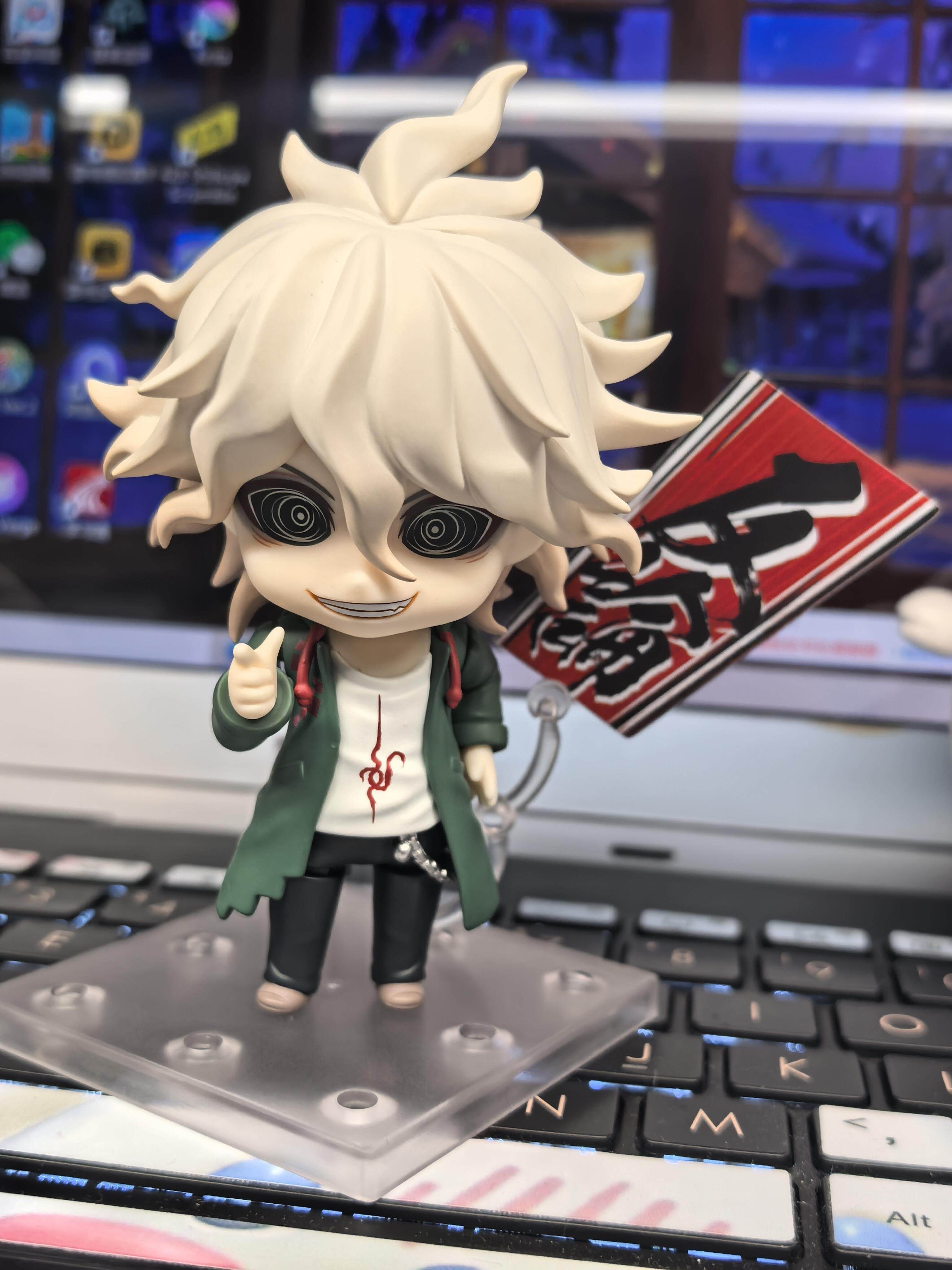 Chiaki Nanami & Nagito Komaeda Danganronpa Action Figures with Interchangeable Plastic Parts, Anime Desktop Decoration Gift for Anime Collectors
