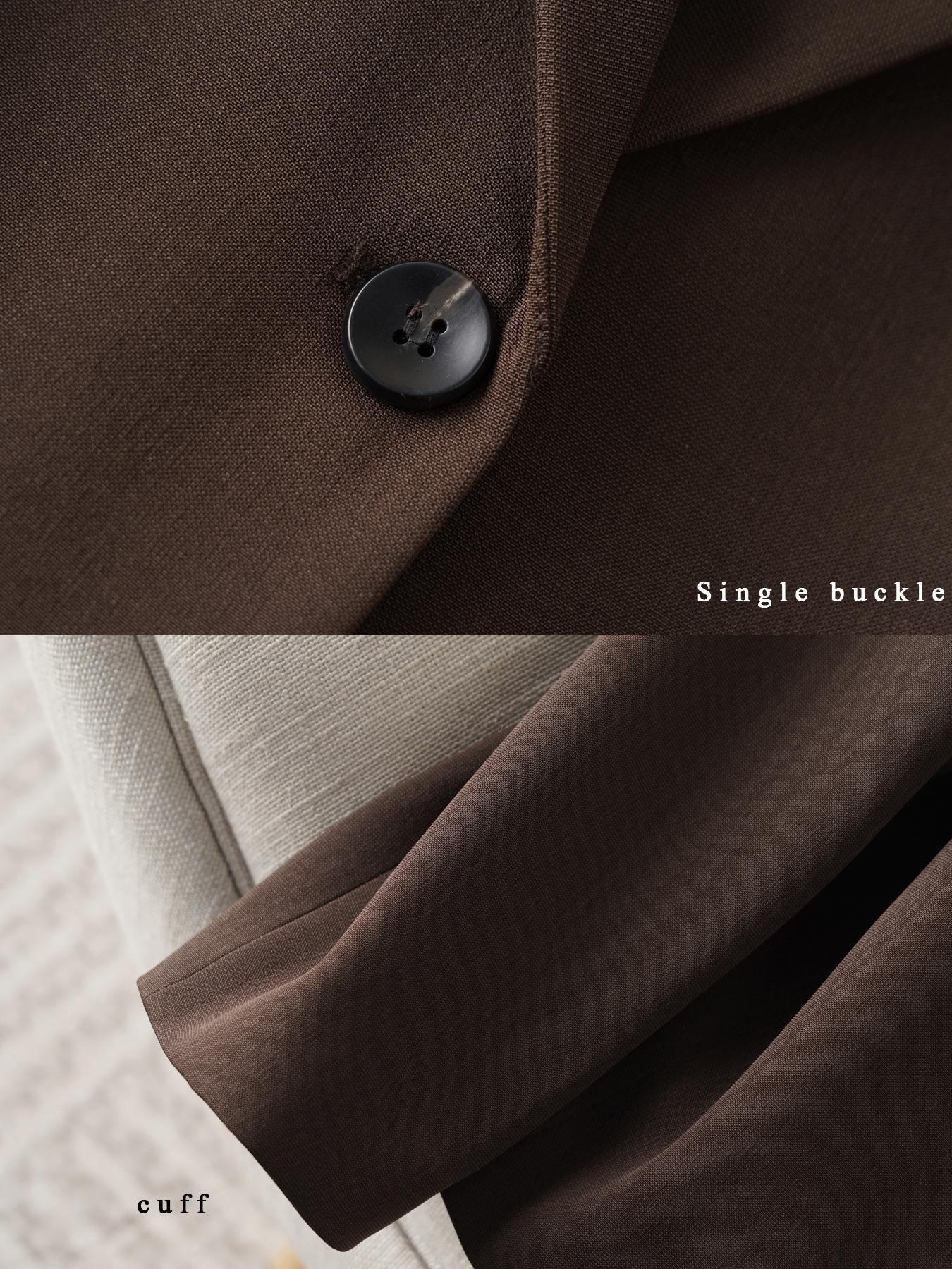 Women's Button Front Blazer Jacket, Slim Fit Long Sleeve Coat, Office Style, Spring & Fall Fashion, Plain Design with Pockets