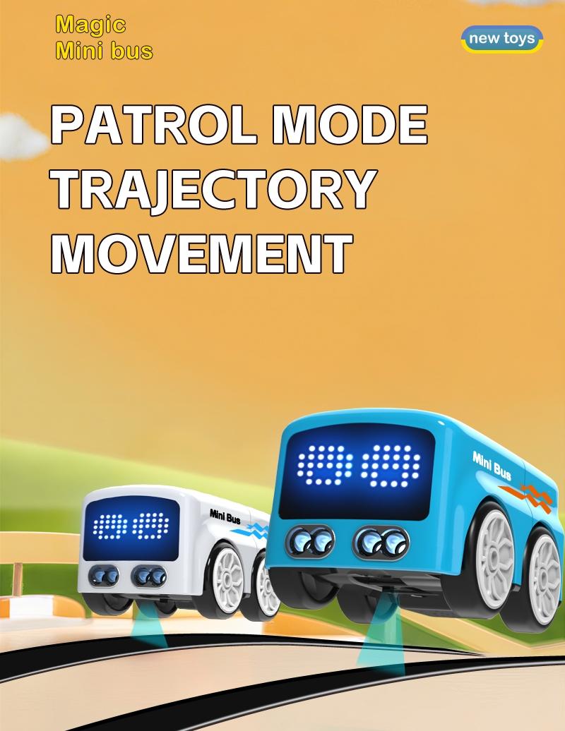 Magic Mini RC Bus Remote Control, Gesture Sensing, 5 Fun Modes, Smart Follow, Automatic Expression Change, Unisex Toy for Kids over 3 Years