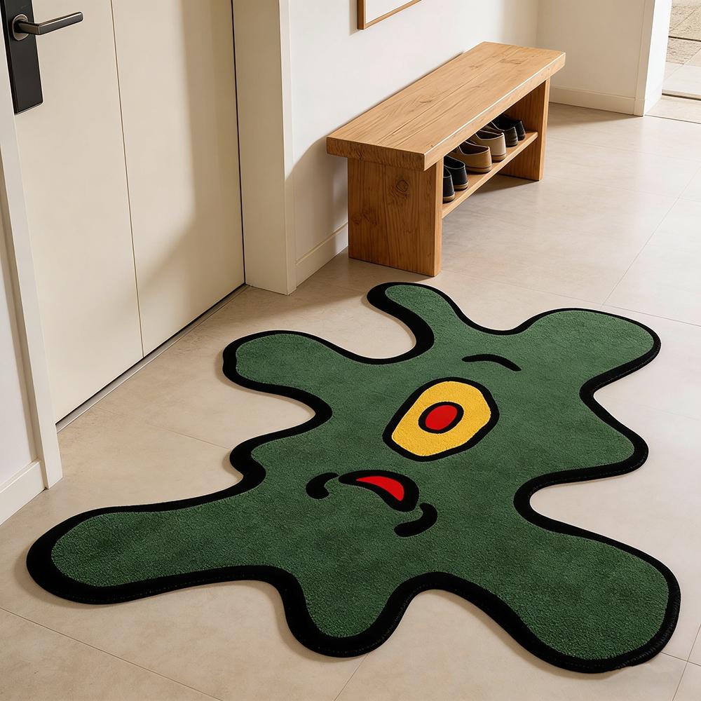One-Eye Monster Carpet, Creative Street Art Rug, Washable and Easy to Clean, Perfect for Living Room, Bedroom, Office, Gift Idea