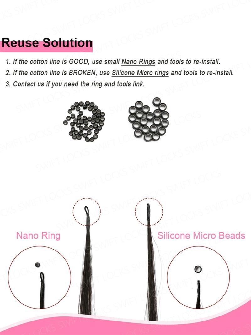 50pcs Invisible Nano Rings Microlinks Hair Extensions, 100% Human Hair Loop Clips, 12-20 Inches, No Trace, Natural Look, Easy to Use 50pcs Invisible Nano Rings Microlinks Hair Extensions, 100% Human Hair Loop Clips, 12-20 Inches, No Trace, Natural Look, Easy to Use