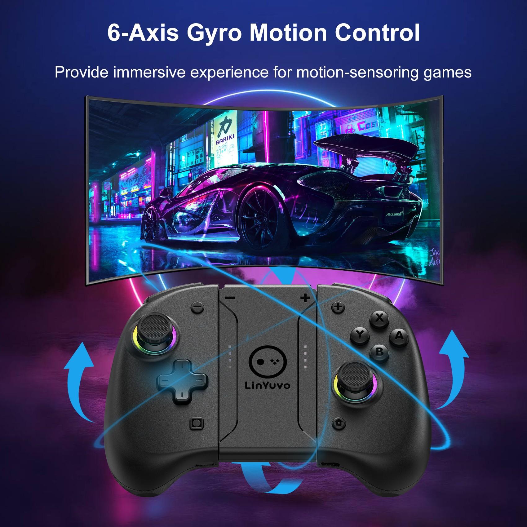 Wireless Bluetooth Controller For Nintendo Switch & OLED & Lite Gamepad Control Game Pad Command Mando Accessories Gaming Hall effect joystick RGB light macro six axis motion Kit