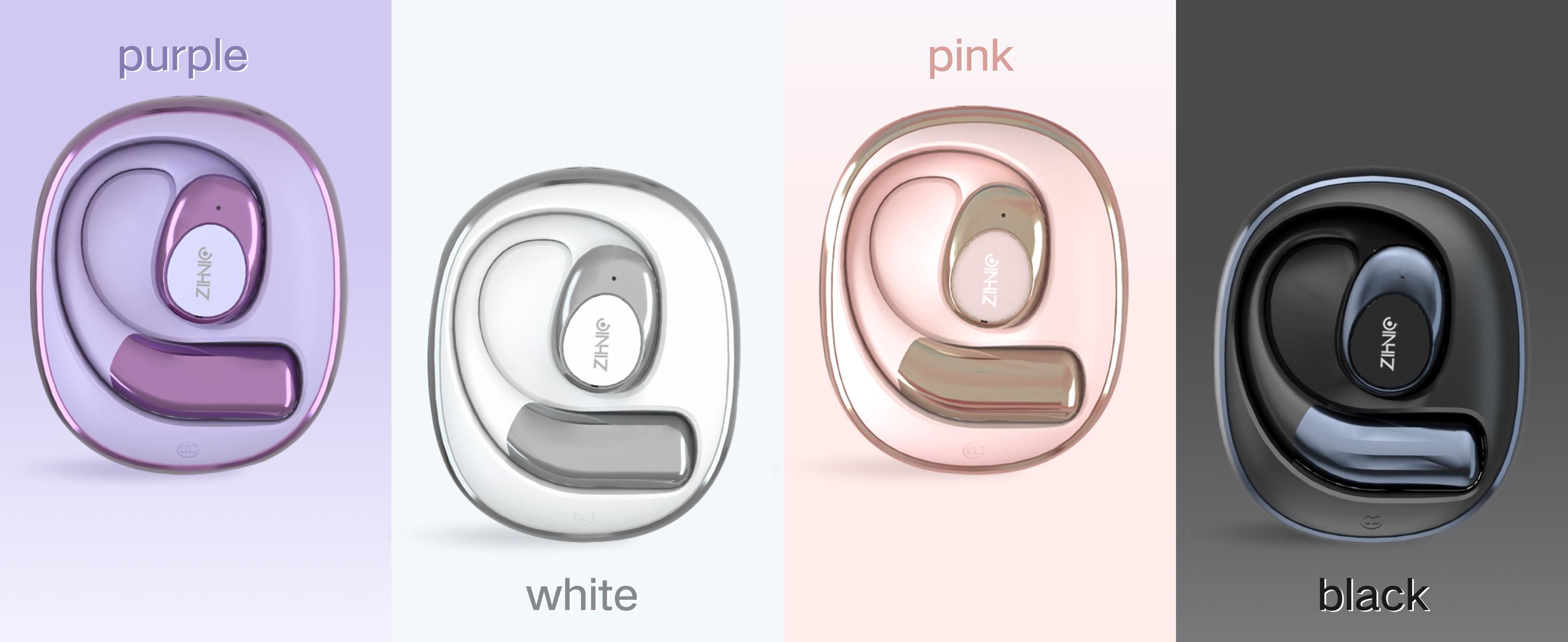 ZIHNIC(Lifewiththecarr)S09 True Wireless Open Ear Bluetooth 5.4 Earbuds Noise Reduction Headphones IPX5 Waterproof Sport Headsets Built-in Microphone Audio Electronic