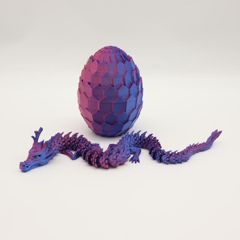 2pcs 3D Printed Dragon Egg Shaped Decorative Eggs, Collectible Figurines, Home Decoration Gift, Party Supplies, Perfect Christmas & New Year Present