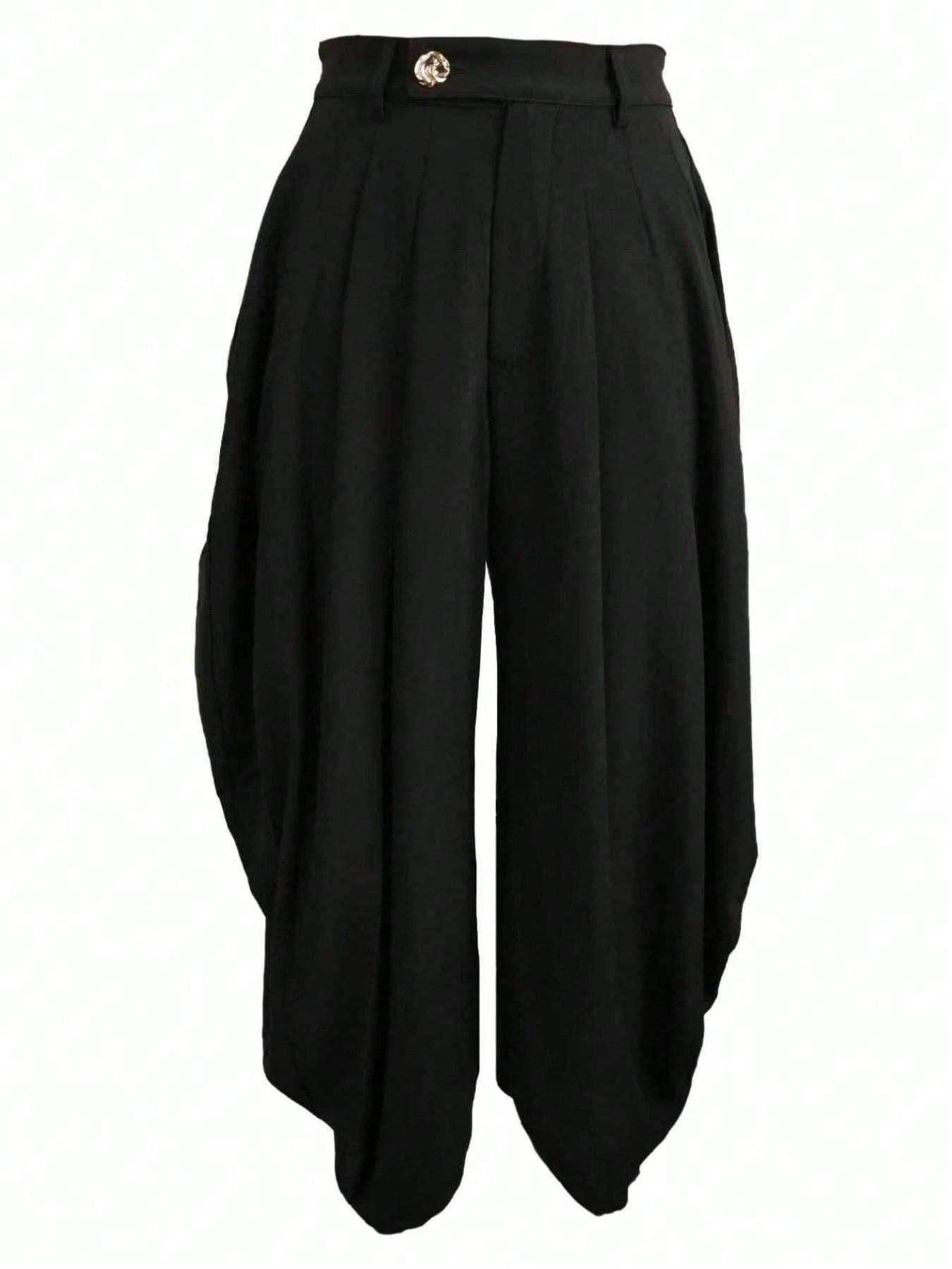 Women's Casual Everyday Wide Leg High Waisted Pants, Boho Comfy Trousers, Four-Season Front Pleat Design, Flattering Fit, Modern Chic Aesthetic Style, Daily Wear & Vacation