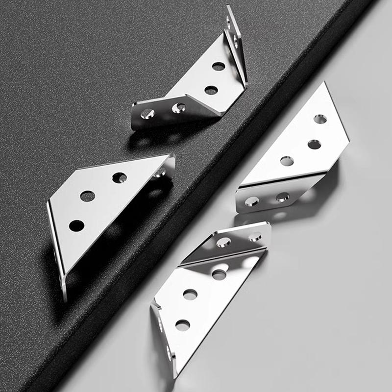 Multifunctional Corner Brackets, Furniture Angle Sturdy Connector, 90 Degree Right Angle Support, Includes Flat Head Screws, Universal for Cabinets, Drawers, Tables, Chairs