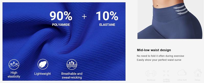 Seamless Compression Tummy Control Glute Leggings for Women, Mid Rise Yoga Pants, Scrunch Butt Lifting Workout Leggings for Gym, Workout Train Leggings, Seamless Sculpt Leggings