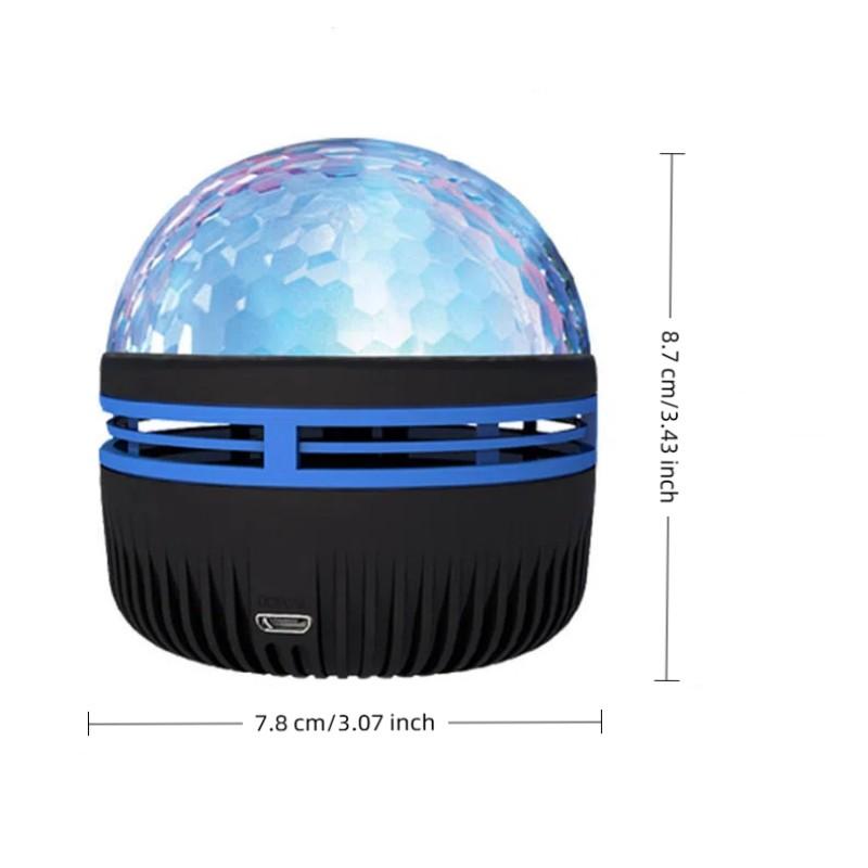 Water Wave Projector Lamp, Plug-In Self-Moving Magic Ball Atmosphere Light with Remote, Sea Wave Projector for Bedroom Home Decor Gift
