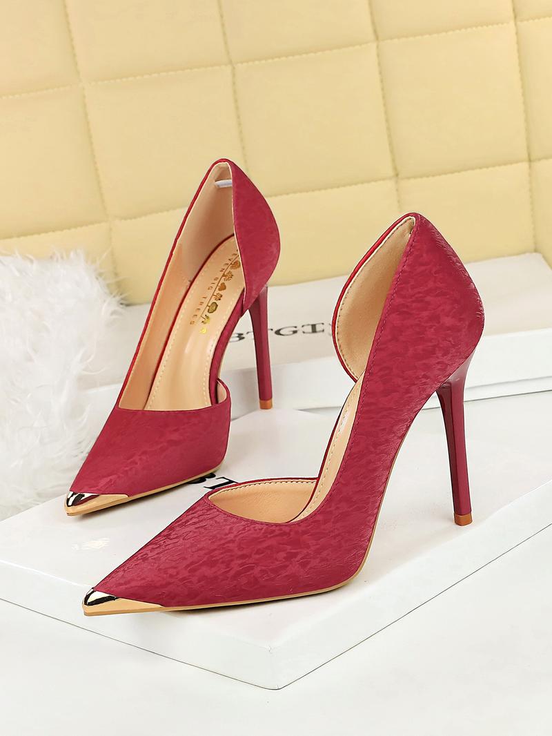 Women's Fashionable Lace Stiletto Heels, Elegant Pointed Toe High Heels for Party, Daily Clothing Decor for Women & Girls, Walking Shoes, Classy Stiletto Heels, Elegant Heeled Shoes