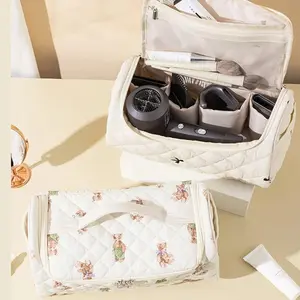 Hangable Quilted Travel Case for Dyson Airwrap Hair Tools Portable Storage Organizer Bag Wash Bags with Hook