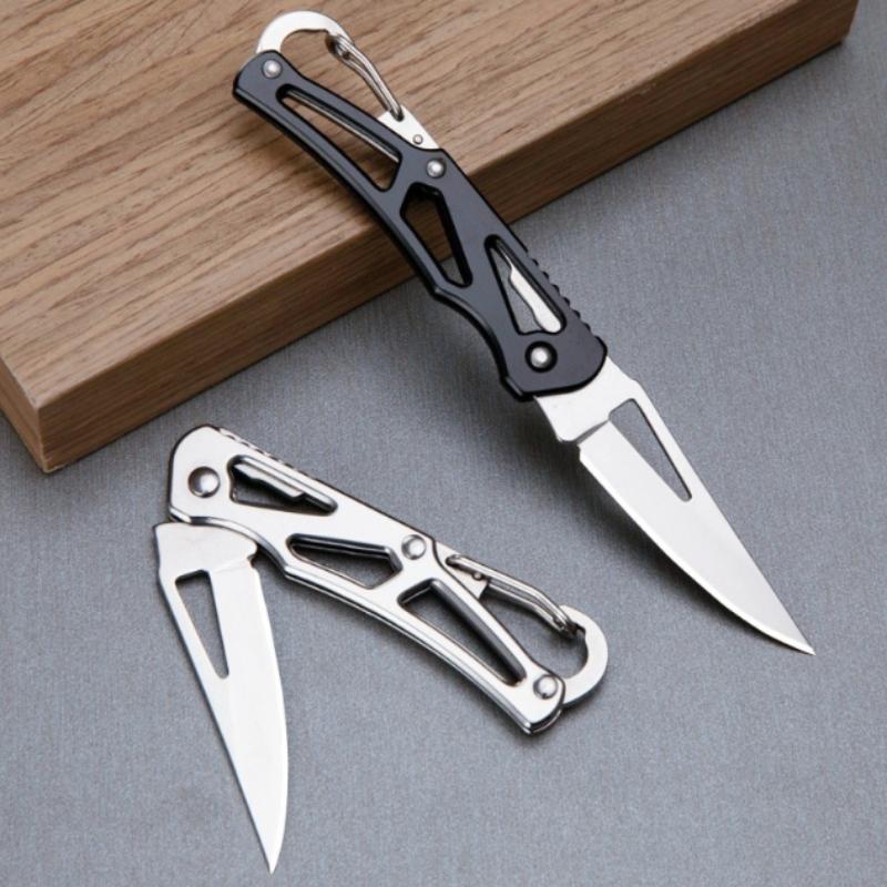 Mini Folding Knife Keychain, Portable Stainless Steel Multi-Function Tool, EDC Multi Tools, High Hardness Sharp Camping Survival Knife Gift for Men, Outdoor Multifunctional Tools