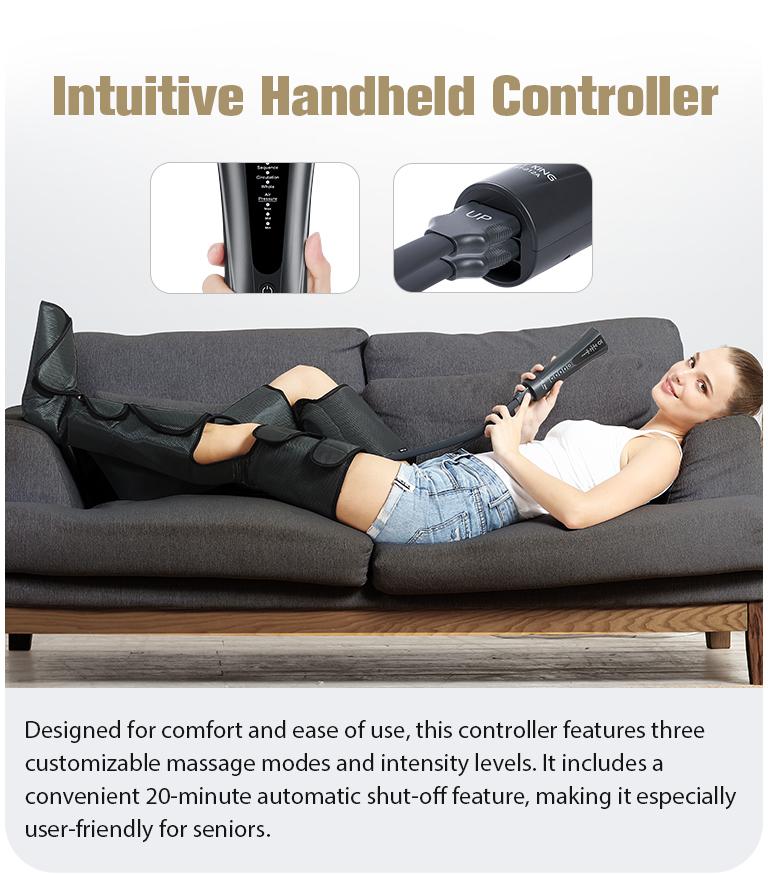 【FIT KING】Foot and Leg Relaxer for Enhanced Circulation and Comfort with Hand-held Controller, Ideal for Relaxation and Daily Comfort  Massage Tool for gift